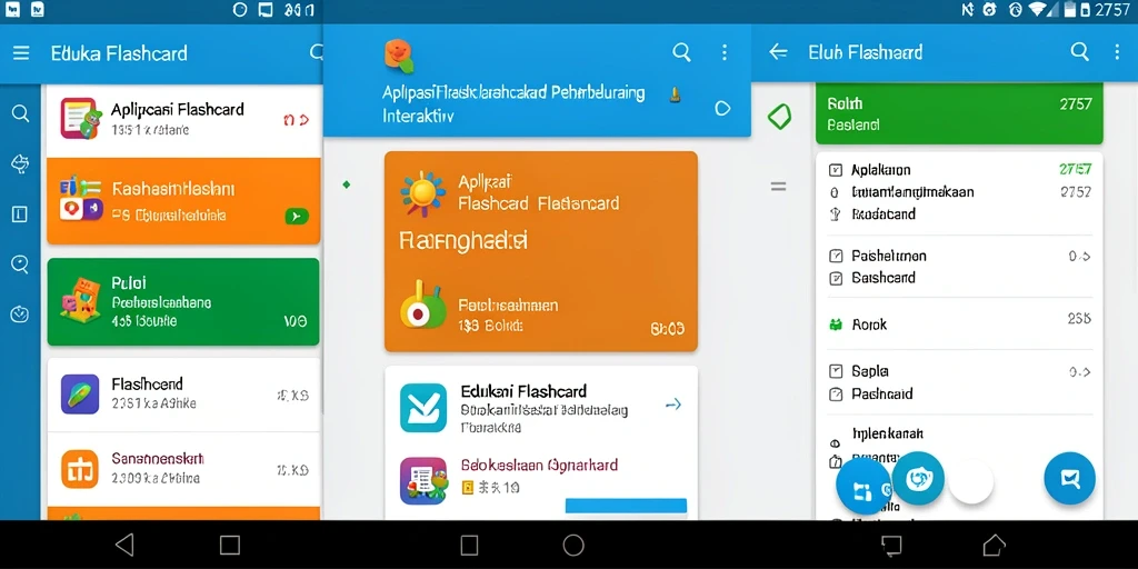 Antarmuka aplikasi Flashcard yang interaktif dan menarik.