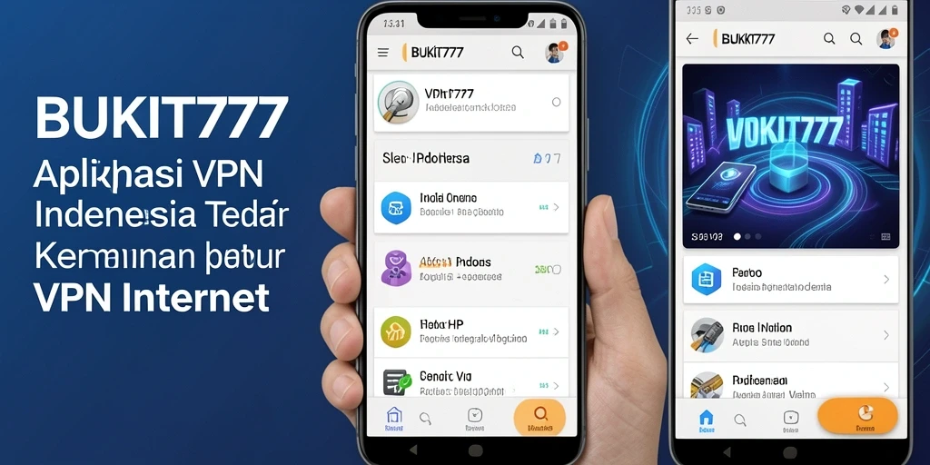 Tampilan antarmuka BUKIT777 dengan fitur VPN yang mudah digunakan.