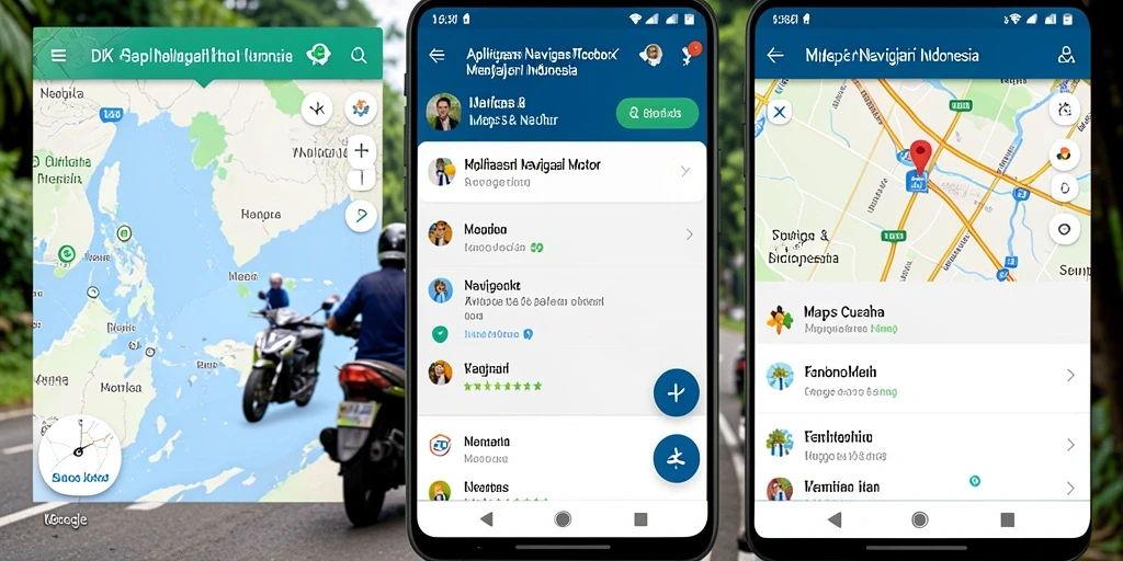 Antarmuka DKK dengan peta navigasi motor yang jelas dan informatif.