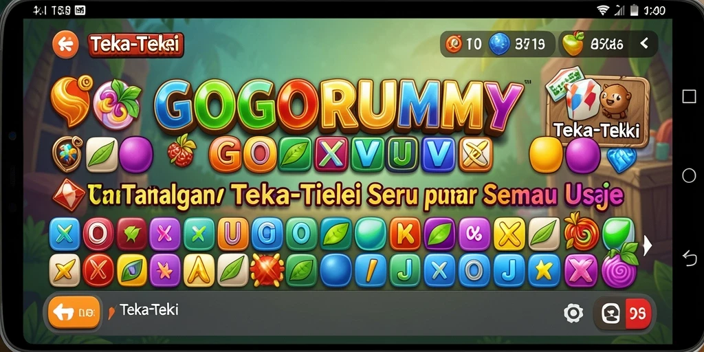 Antarmuka GOGORUMMY dengan variasi teka-teki menarik.