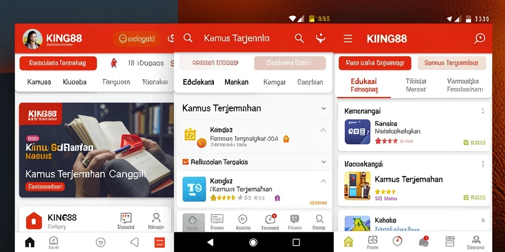 Antarmuka pengguna KING88 yang sederhana dan menarik.