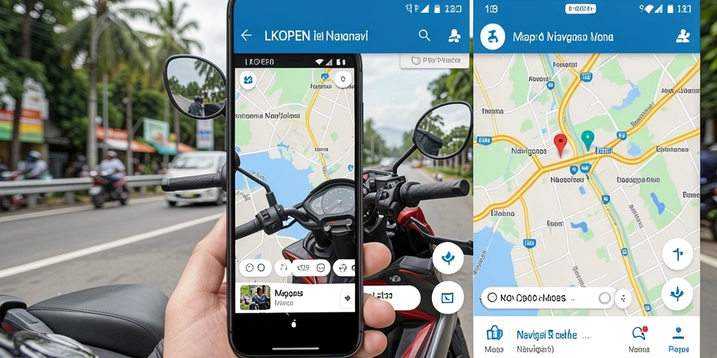 Antarmuka aplikasi LKOPEN yang jelas dan informatif untuk navigasi motor.