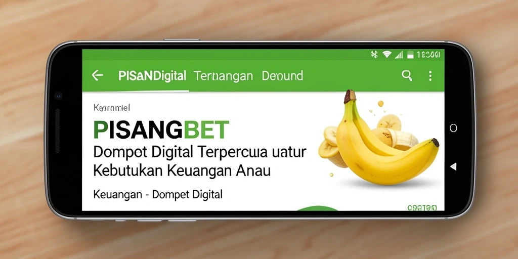 Antarmuka intuitif aplikasi PISANGBET yang memudahkan transaksi keuangan.