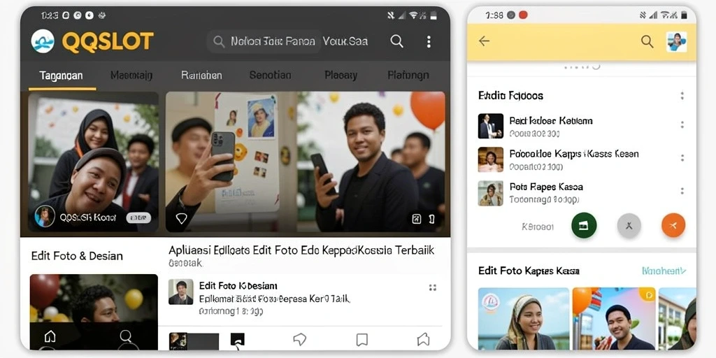 Screenshot utama QQSLOT menampilkan fitur Edit Foto Kertas Kaca yang mengesankan.
