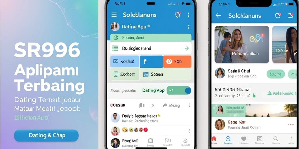 Antarmuka SR996 yang modern dan menarik untuk aplikasi Dating.