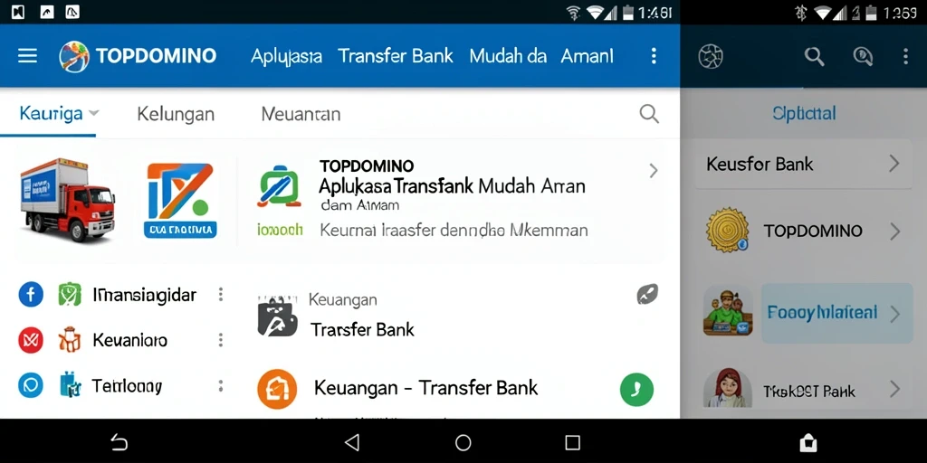 Antarmuka sederhana dan menarik dari aplikasi TOPDOMINO.